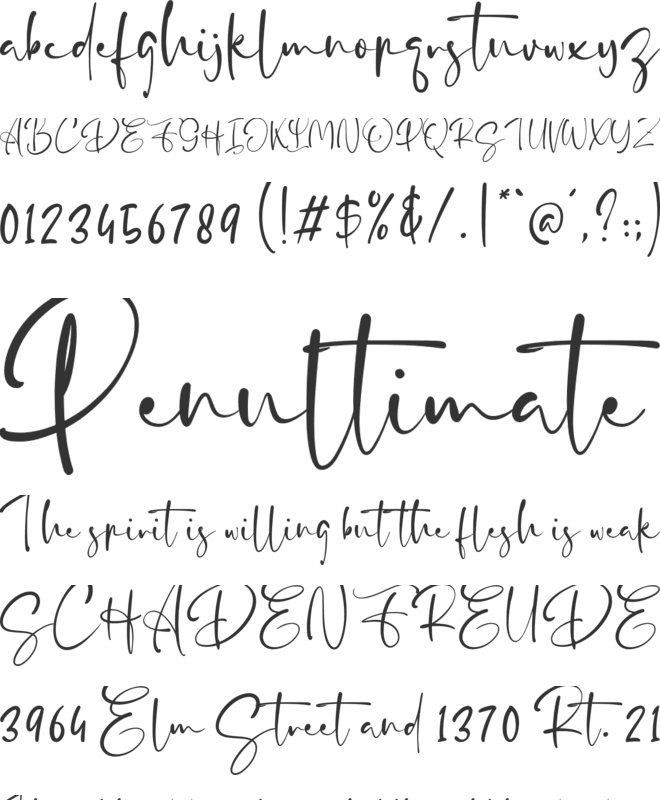 Fillaflow font preview