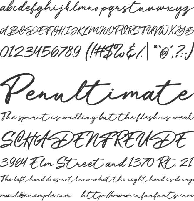 Battossa font preview