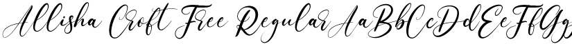 Allisha Croft Free Regular font