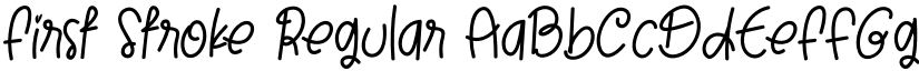 First Stroke font download