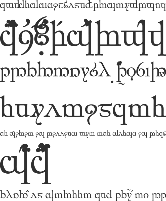 Elfic Caslin font preview