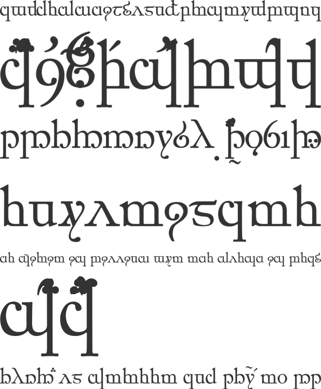 Elfic Caslin font preview