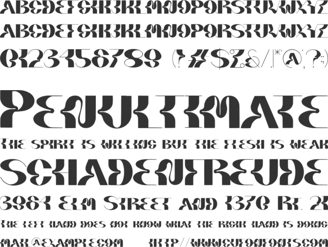 WAVESUN font preview