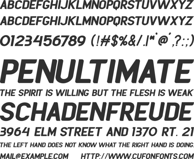 SPORTIVE font preview