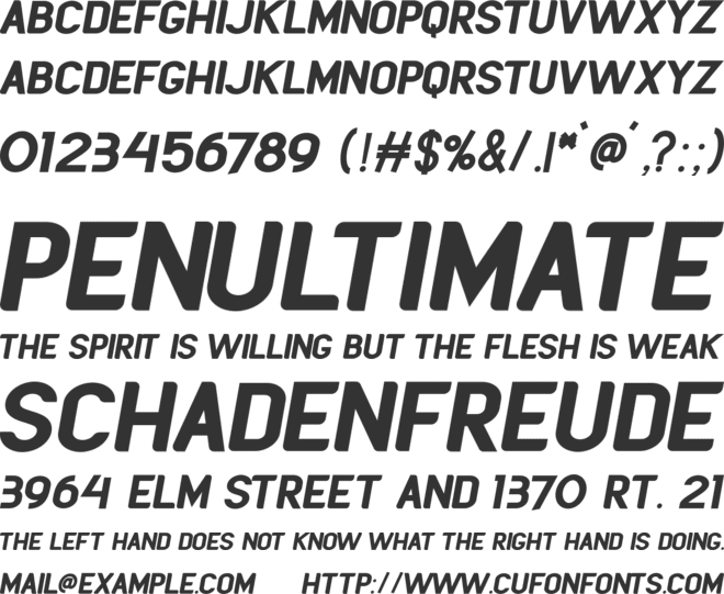SPORTIVE font preview