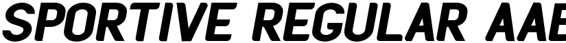 SPORTIVE Regular font
