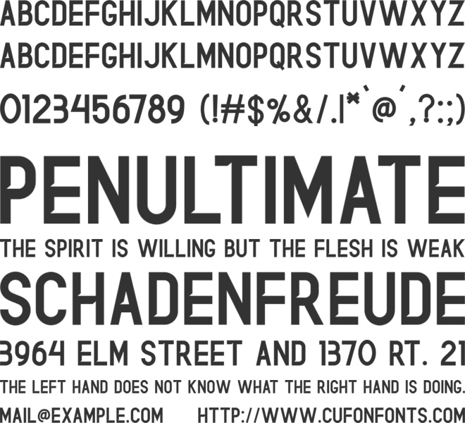 PHANTOM font preview