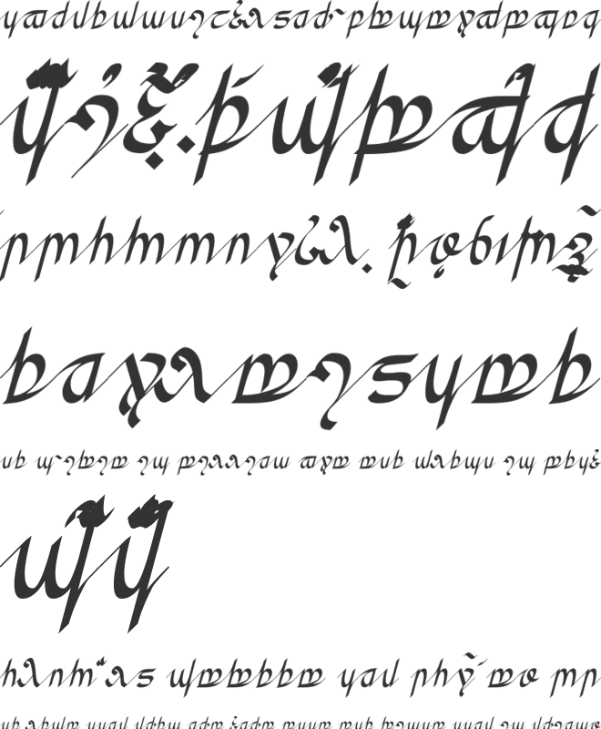 Greifswalder Tengwar font preview