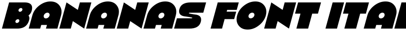 Bananas Font Italic font