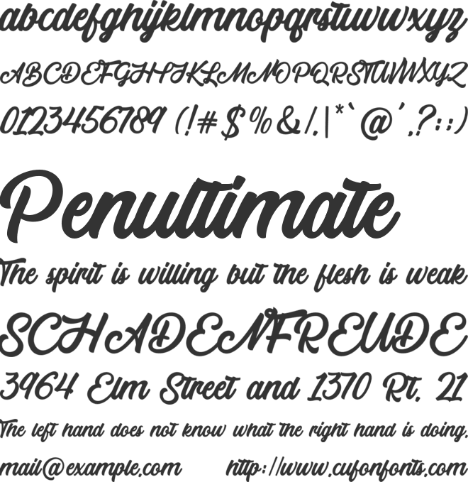 Telford Town font preview