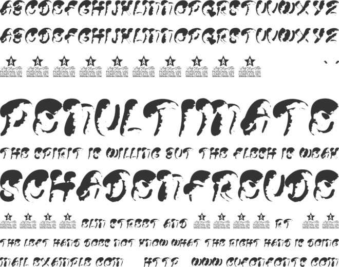 MUSHROOMS  PERSONAL USE font preview