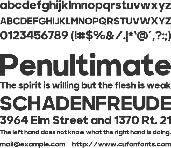 Zacbel X font preview