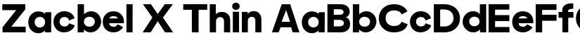 Zacbel X Thin font