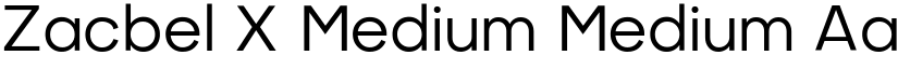 Zacbel X Medium Medium font