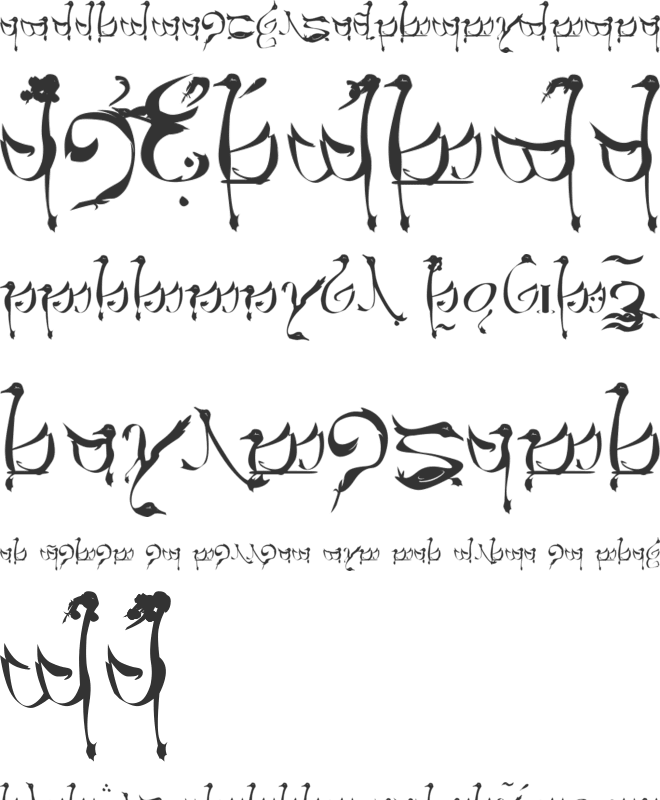 Tengwar Teleri font preview