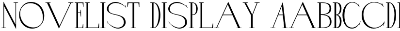 Novelist Display font