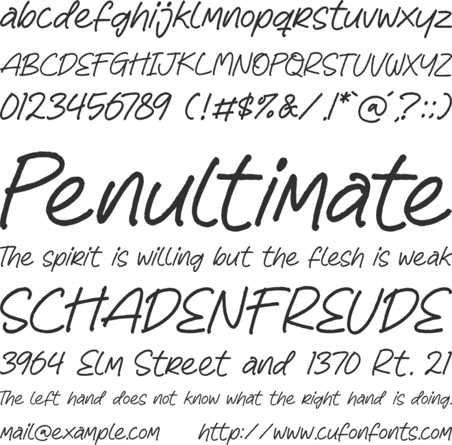 Reyhart Sejenack font preview