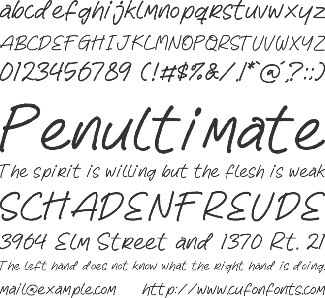Reyhart Sejenack font preview