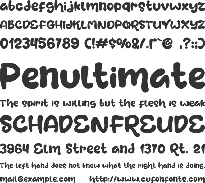 Mentimun font preview