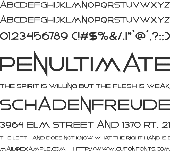 Aline font preview