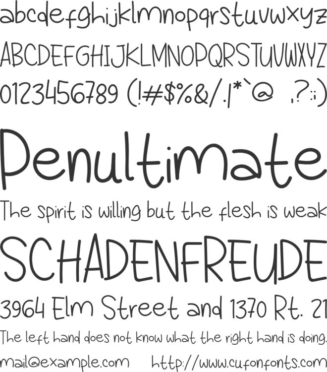 Like Slim font preview