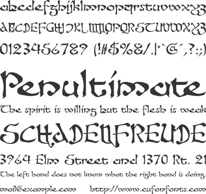 Fanjofey AH font preview