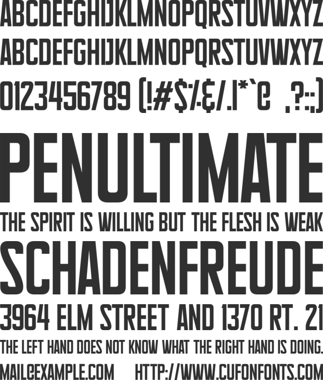 Supertalls font preview
