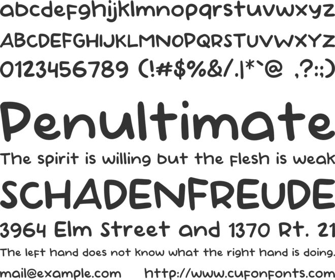 Bulu Kaki font preview