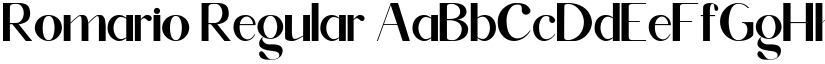 Romario Regular font