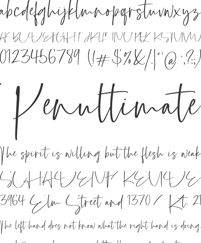 Barrington font preview