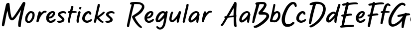 Moresticks Regular font
