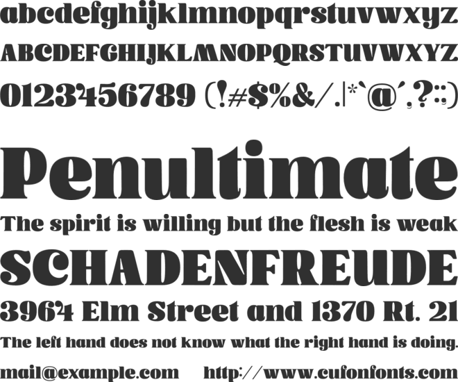 Canbera font preview