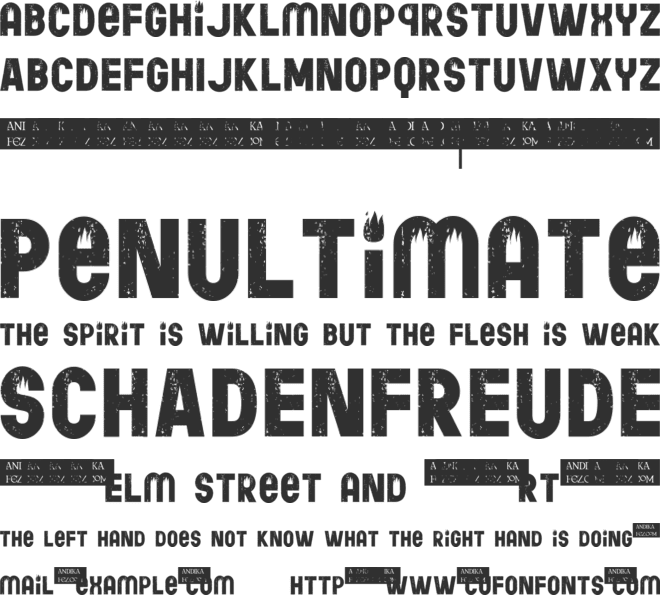 hotdogs font preview
