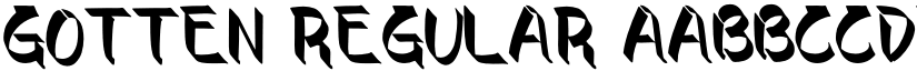 GOTTEN Regular font
