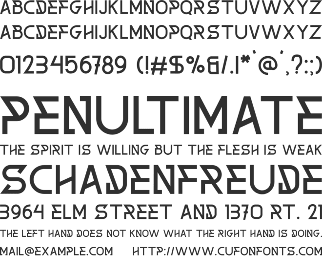Resfire font preview