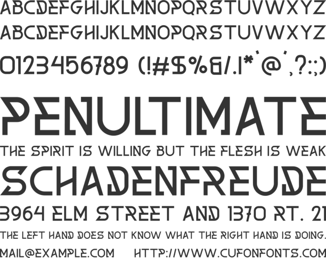 Resfire font preview