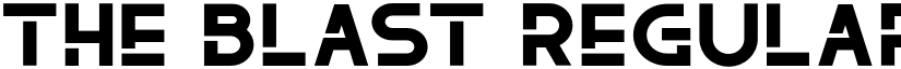 The Blast Regular font
