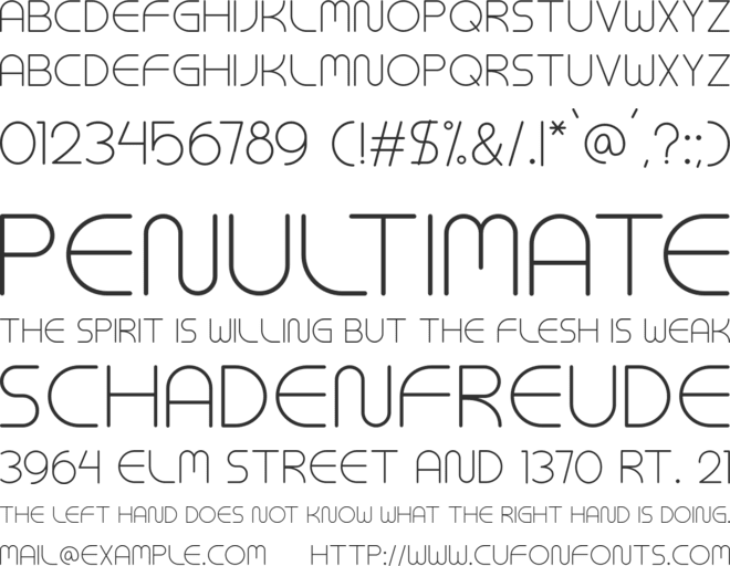 Tangsel font preview