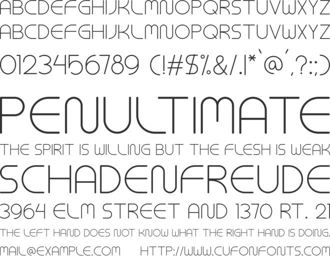 Tangsel font preview