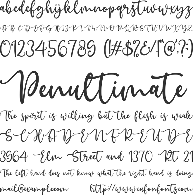 Jeannica font preview