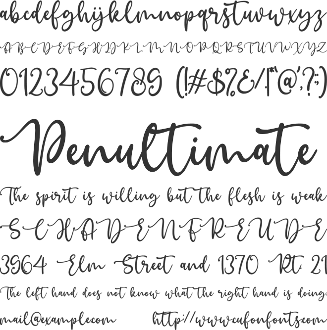 Jeannica font preview