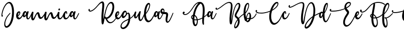 Jeannica Regular font