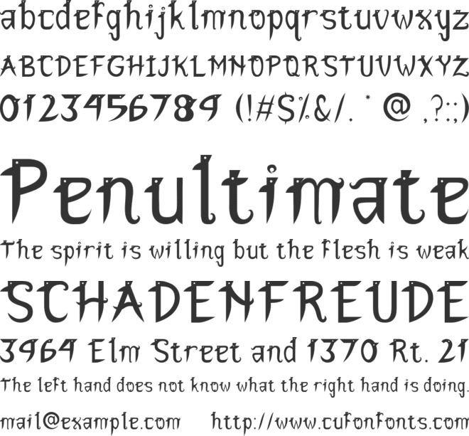 Mandau font preview