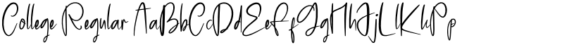 College Regular font