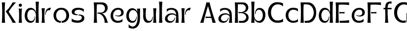 Kidros Regular font