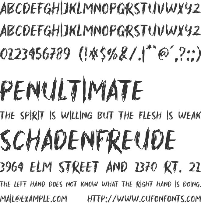 WARNAI BRUSH font preview