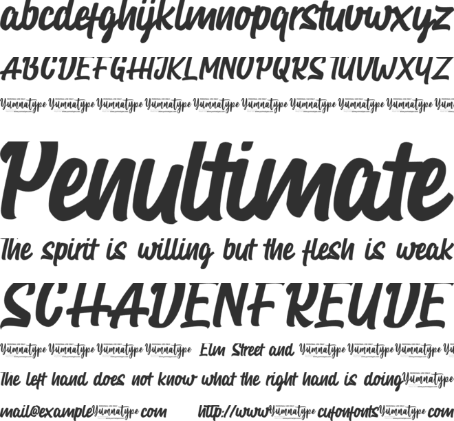 Garden marker Personal Use font preview