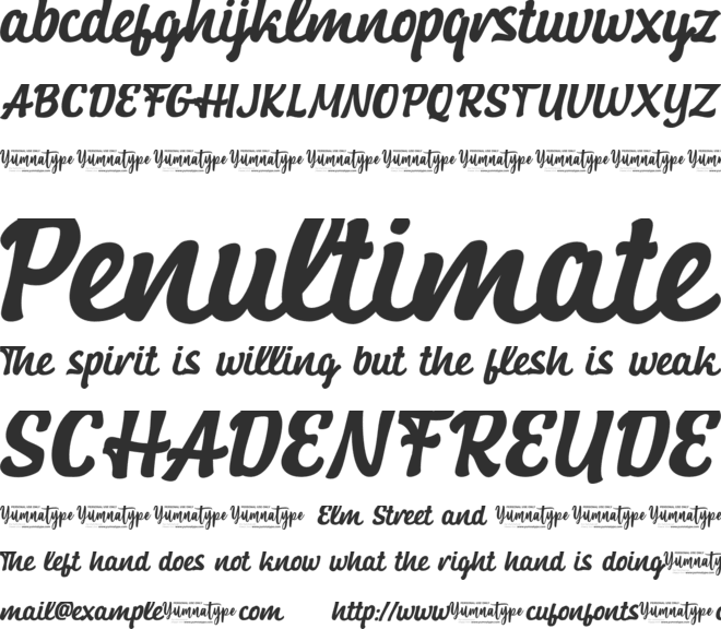 Galore Snack Personal Use font preview