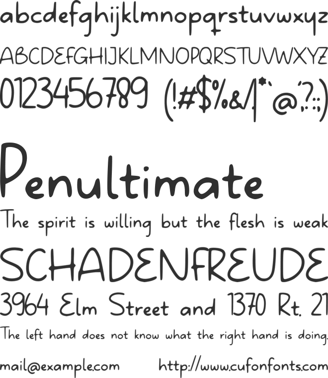 Brodychild font preview