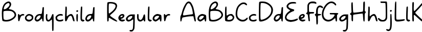 Brodychild Regular font